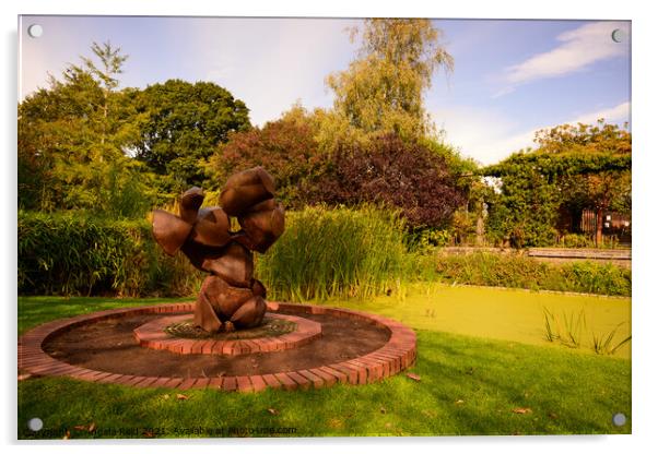 Queen's Park Statue Swindon Acrylic by Reidy's Photos