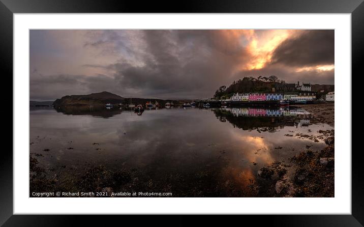 A south-easterly panorama view of the northern Loch Portree.  Framed Mounted Print by Richard Smith