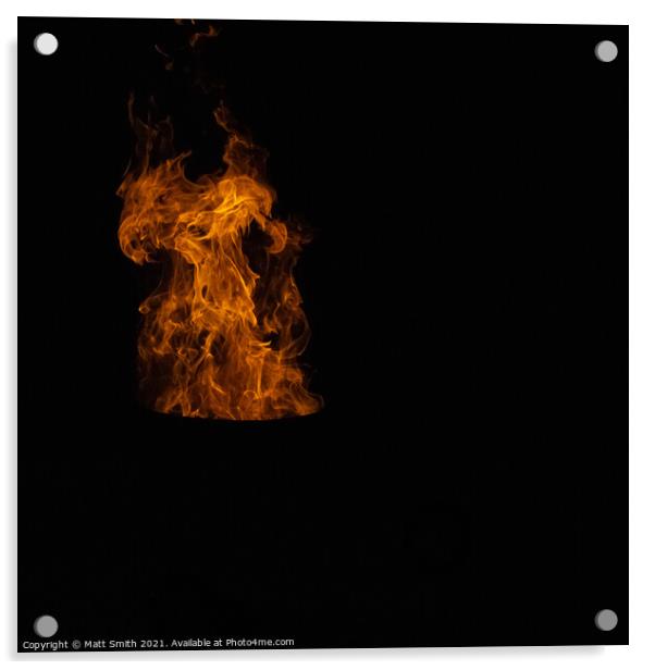 Fire in the dark Acrylic by Matt Smith