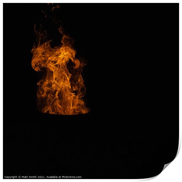 Fire in the dark Print by Matt Smith