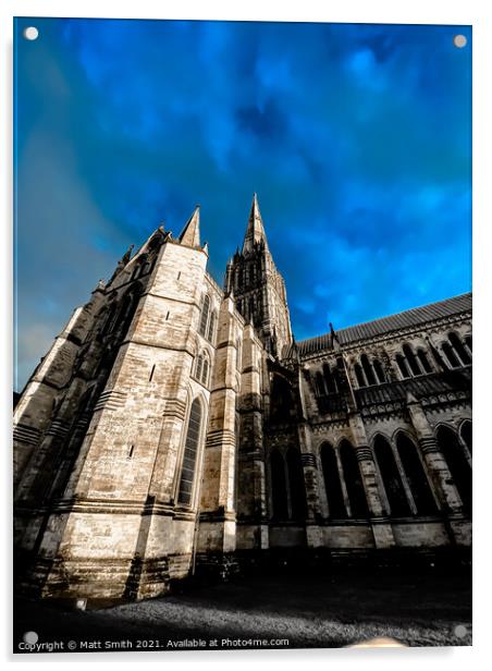 Salisbury Cathedral Acrylic by Matt Smith