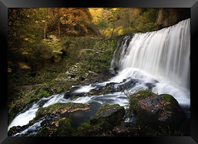 Sgwd Isaf Clun Gwyn Framed Print by Anthony R Dudley (LRPS)