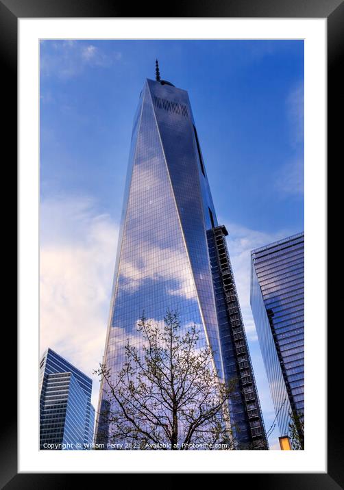 New World Trade Center Glass Building Skyscraper Reflection New  Framed Mounted Print by William Perry