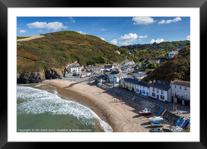 Picturesque Llangrannog Framed Mounted Print by Jim Monk