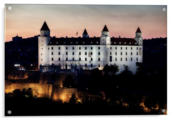 Bratislava Castle Acrylic by Artur Bogacki