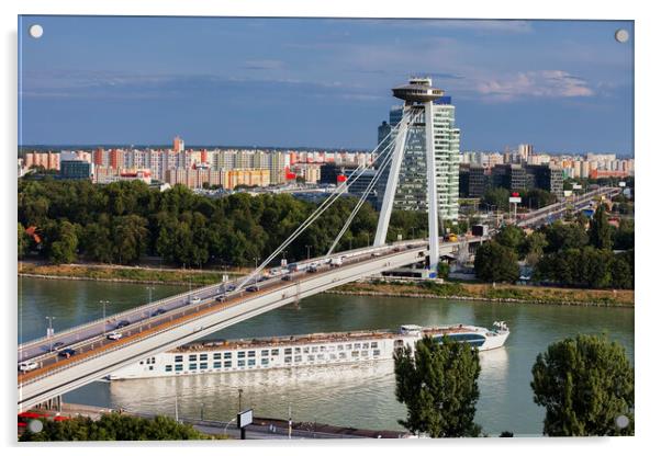 City of Bratislava Cityscape Acrylic by Artur Bogacki