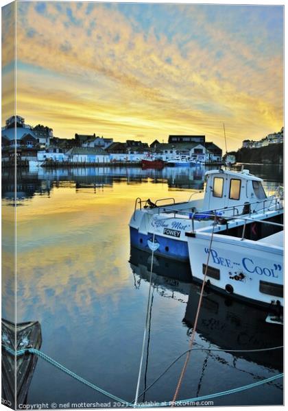 Early Morning Light In Looe. Canvas Print by Neil Mottershead