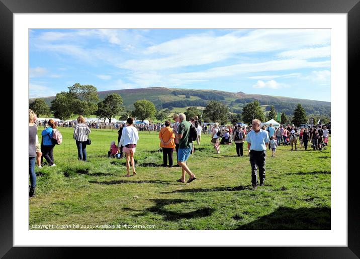 Village country show at Hope in Derbyshire, UK. Framed Mounted Print by john hill