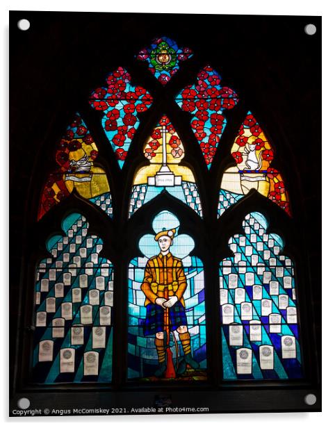 Great War Window Church of the Holy Rude, Stirling Acrylic by Angus McComiskey