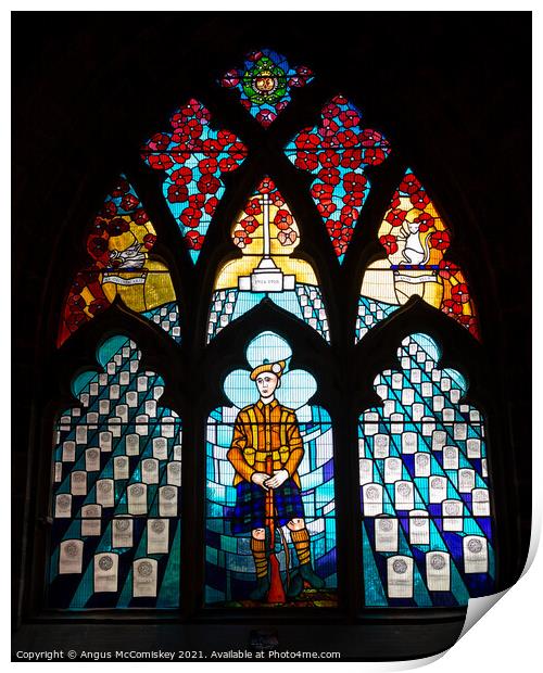 Great War Window Church of the Holy Rude, Stirling Print by Angus McComiskey