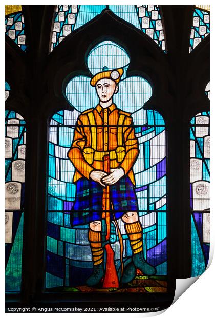 Detail Great War Window Church of the Holy Rude Print by Angus McComiskey