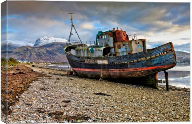 The wreck of the Golden Harvest Canvas Print by Chris Drabble