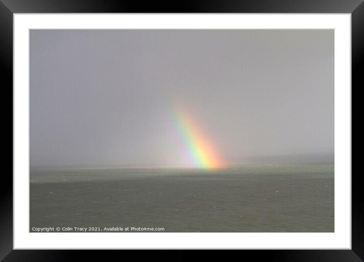 Partial Rainbow over the Bristol Channel Framed Mounted Print by Colin Tracy