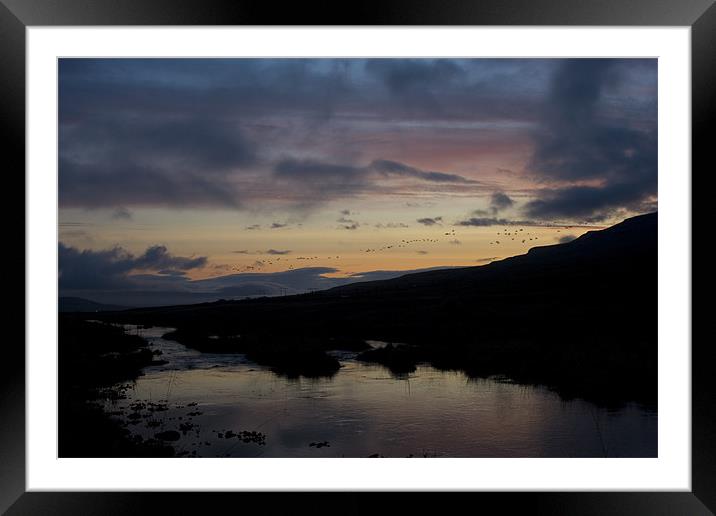 Iceland River Sunset Framed Mounted Print by James Buckle