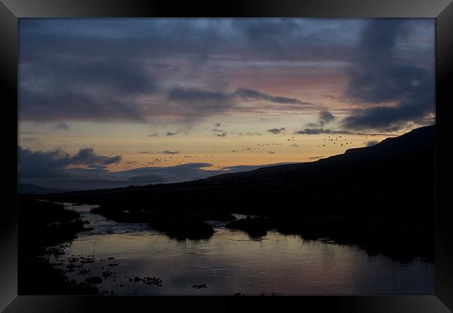 Iceland River Sunset Framed Print by James Buckle
