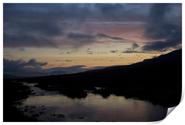 Iceland River Sunset Print by James Buckle