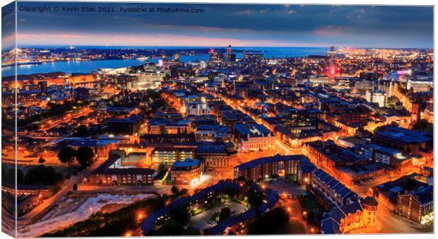 Liverpool lights Canvas Print by Kevin Elias