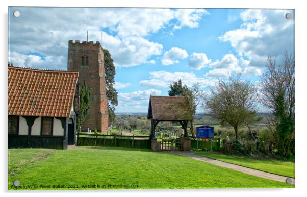 St. Margarets Parish Church at Downham, Essex, UK Acrylic by Peter Bolton