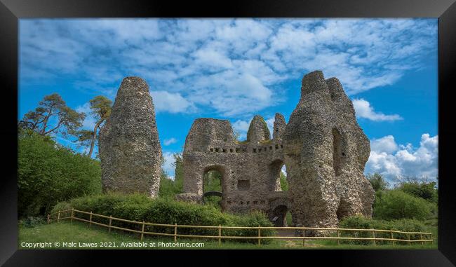 King Johns Castle  Framed Print by Malc Lawes