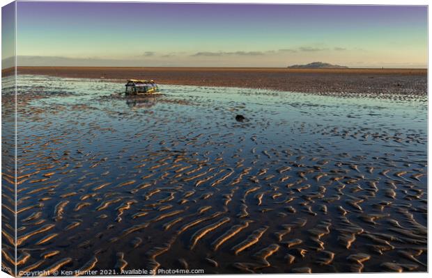 Abandoned at Low Tide Canvas Print by Ken Hunter
