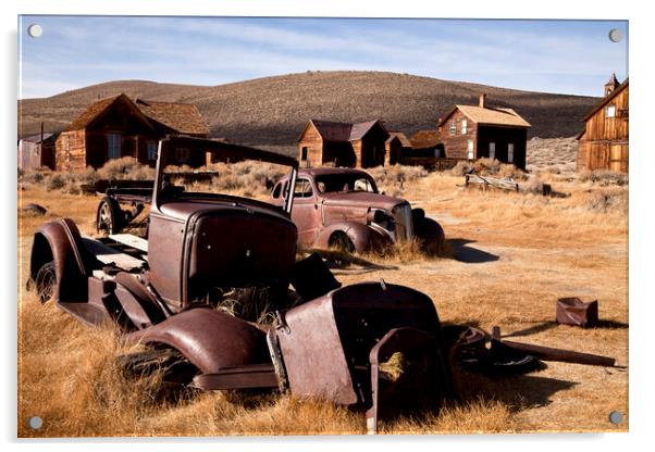 ghost town Bodie, California Acrylic by peter schickert