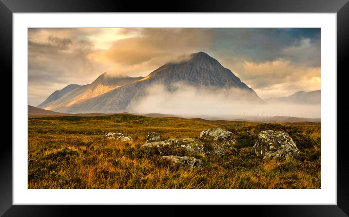 Buachaille Etive Mor at Dawn Framed Mounted Print by Chris Drabble