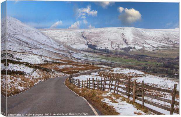 Chilled Encounter with Edale Derbyshire Canvas Print by Holly Burgess