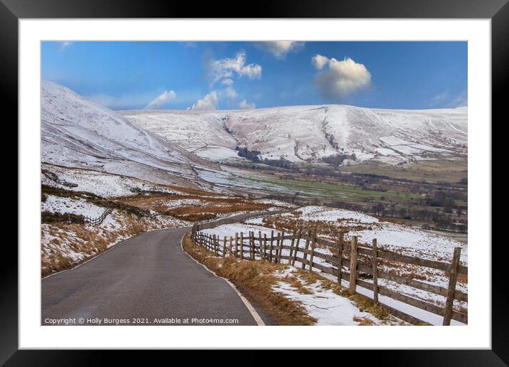 Chilled Encounter with Edale Derbyshire Framed Mounted Print by Holly Burgess