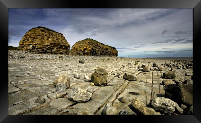 Rhoose Point and Cliffs Framed Print by Chris Drabble