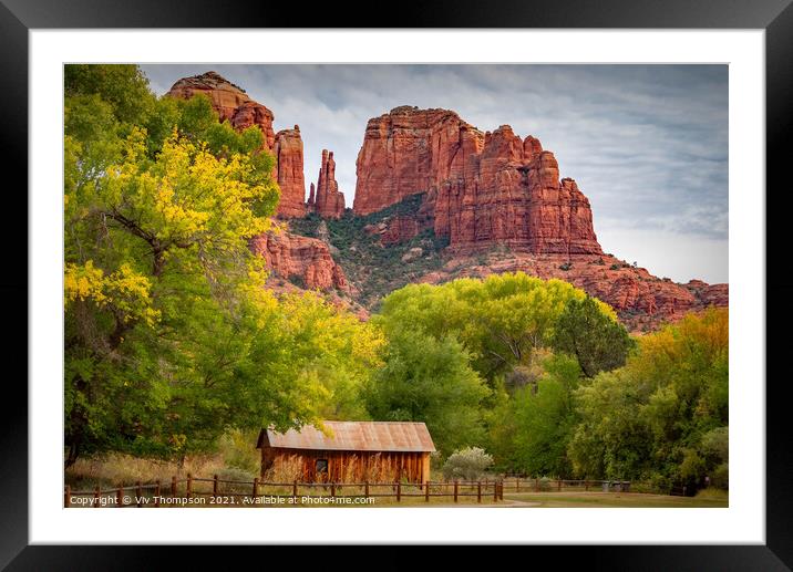 Cathedral Rock Framed Mounted Print by Viv Thompson
