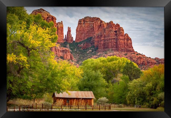 Cathedral Rock Framed Print by Viv Thompson