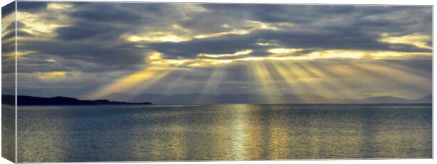 Sunset over Skye and Loch Gairloch Canvas Print by Chris Drabble