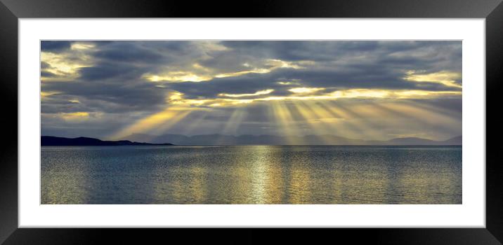 Sunset over Skye and Loch Gairloch Framed Mounted Print by Chris Drabble