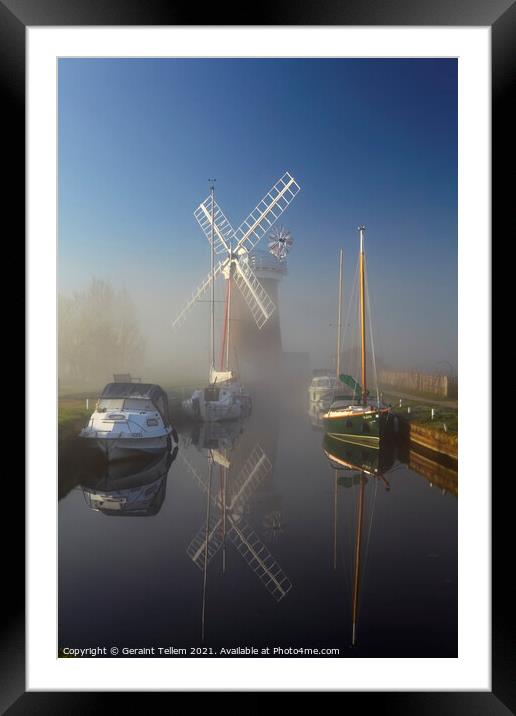 Horsey Mill, Norfolk Broads, England, UK Framed Mounted Print by Geraint Tellem ARPS