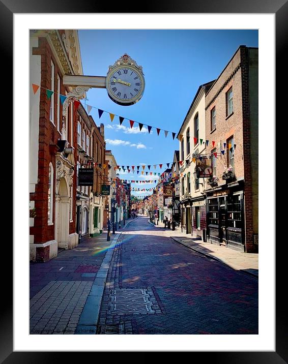 Rochester High Street Framed Mounted Print by Colin Richards