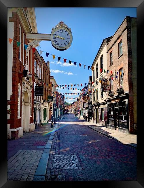 Rochester High Street Framed Print by Colin Richards