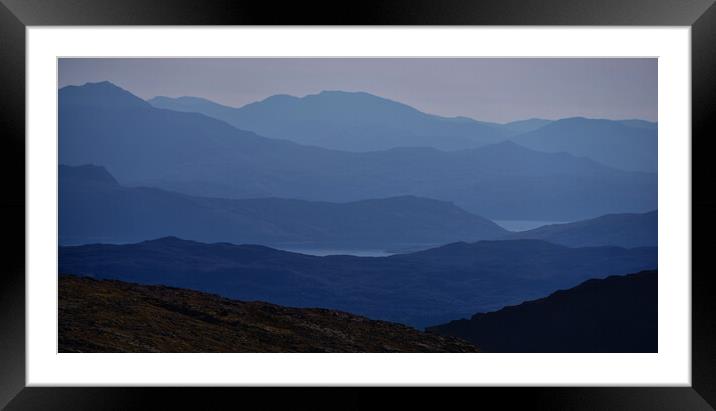 The view from Sgurr a Chaorachain Framed Mounted Print by Chris Drabble