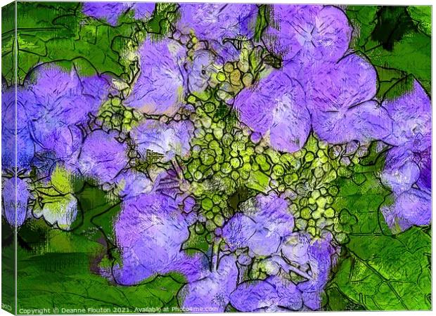 Vivid Purple Blossom Canvas Print by Deanne Flouton