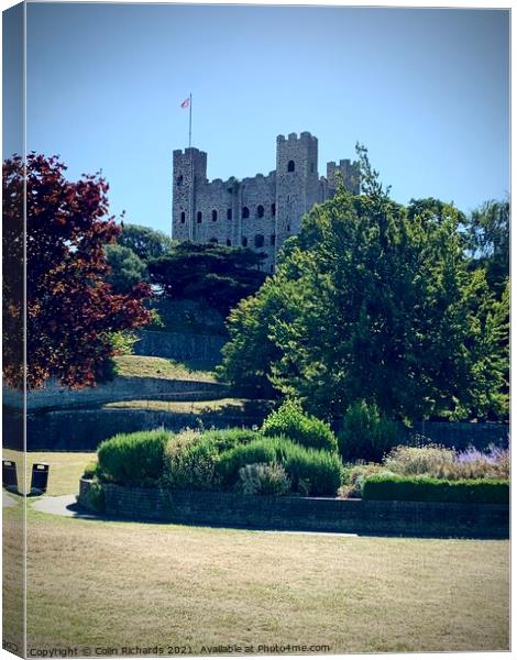 Rochester Castle  Canvas Print by Colin Richards