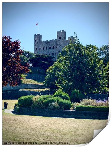 Rochester Castle  Print by Colin Richards