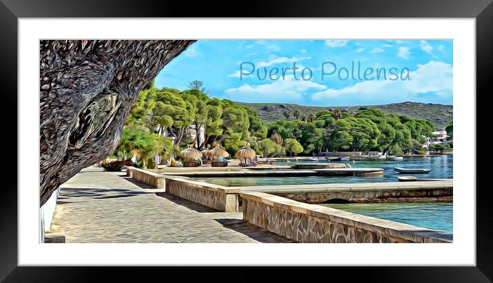 PUERTO POLLENSA  Framed Mounted Print by LG Wall Art