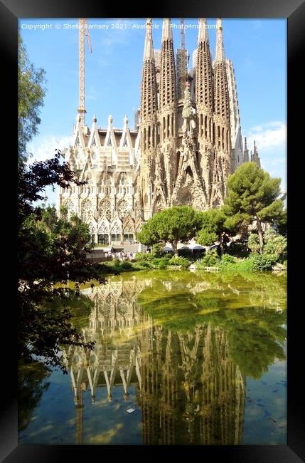 Reflecting on Gaudi Framed Print by Sheila Ramsey