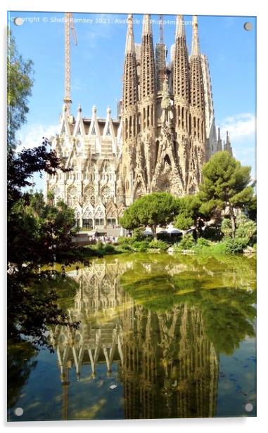 Reflecting on Gaudi Acrylic by Sheila Ramsey