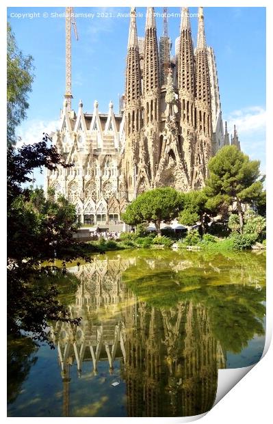 Reflecting on Gaudi Print by Sheila Ramsey
