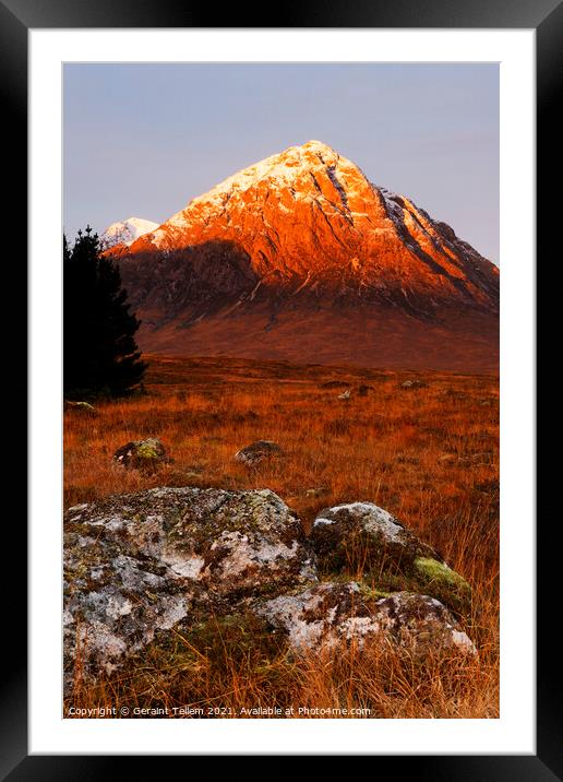 Buachaille Etive Mor, Rannoch Moor, Scotland, UK Framed Mounted Print by Geraint Tellem ARPS