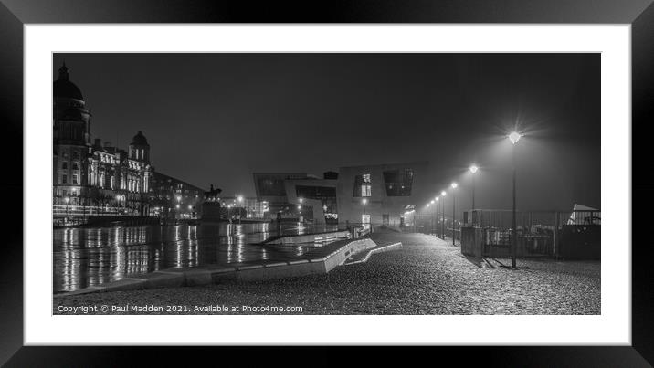 The Pier Head at night Framed Mounted Print by Paul Madden