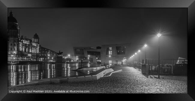 The Pier Head at night Framed Print by Paul Madden