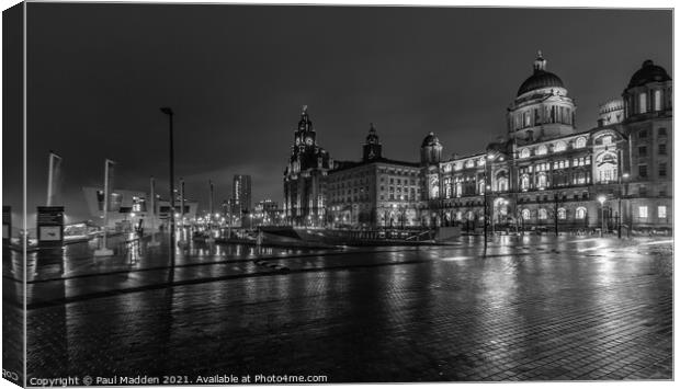 Three Graces of Liverpool Canvas Print by Paul Madden