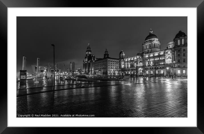 Three Graces of Liverpool Framed Mounted Print by Paul Madden