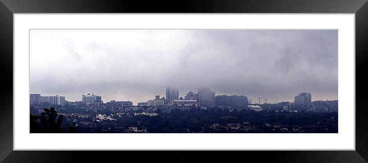 Cityscape of Sandton in SA Framed Mounted Print by Hush Naidoo